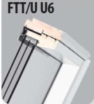 FAKRO FTT-U6 (06) 78x118 Tri vitr. Pivot - rot dec - Bois verni